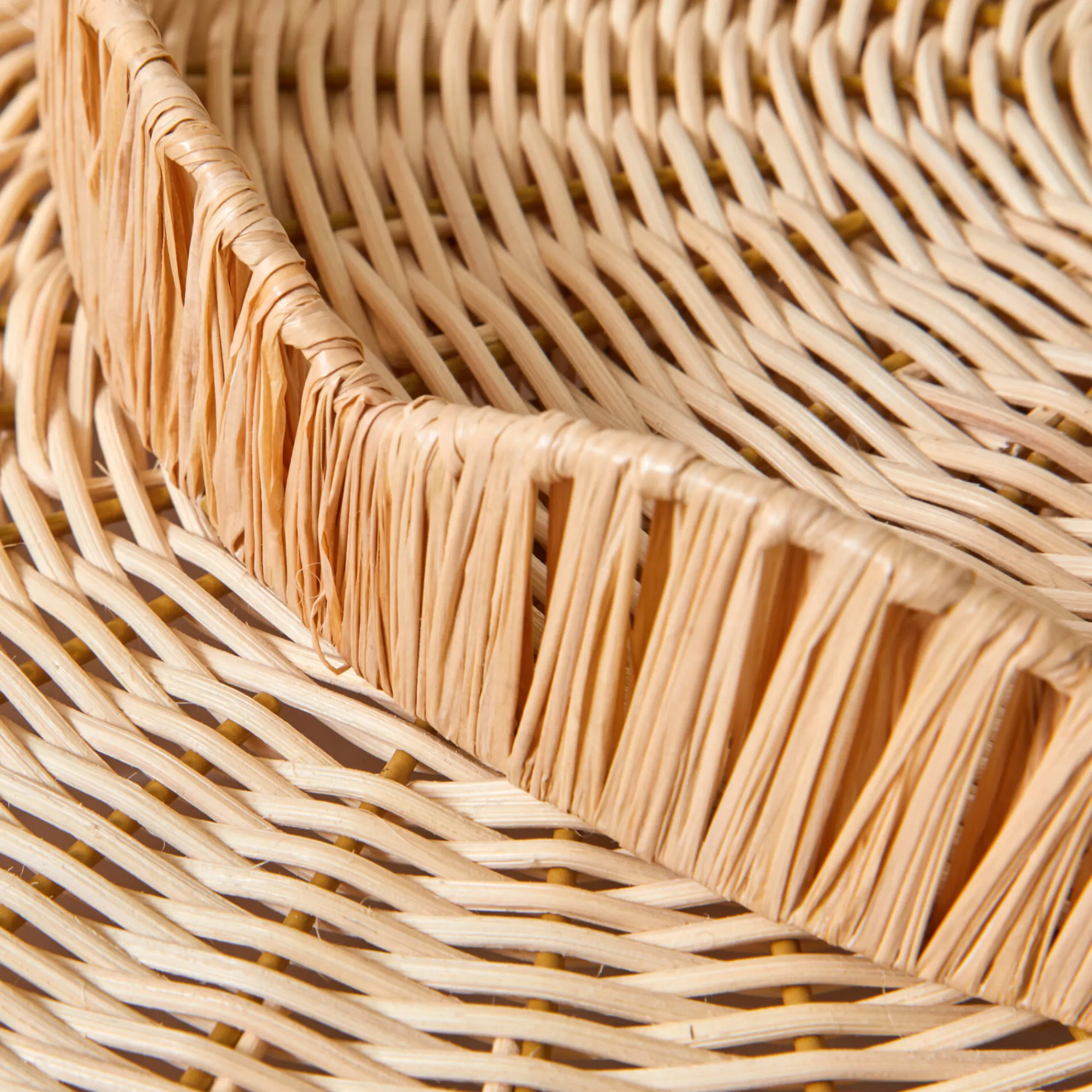 Decoratieartikel<Blancheporte Set van 2 dienbladen in rotan naturel