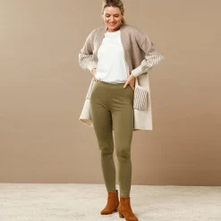 Legging<Blancheporte Set van 2 leggings met elastische taille bronskleur / zwart