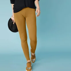 Legging<Blancheporte Set van 2 leggings met elastische taille saffraangeel / zwart