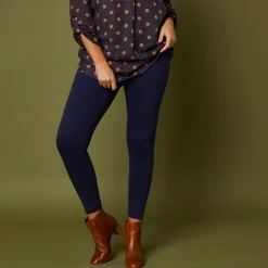 Legging<Blancheporte Set van 2 leggings met elastische taille marine / zwart
