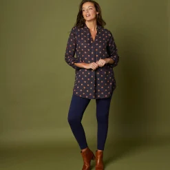 Legging<Blancheporte Set van 2 leggings met elastische taille marine / zwart