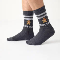 Ondergoed<Blancheporte Set van 3 paar sokken met kerstmotief grijs