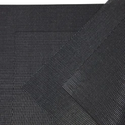 Placemat<Blancheporte Set van 4 placemats - gevlochten vinyl antraciet