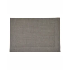 Placemat<Blancheporte Set van 4 placemats - gevlochten vinyl parelgrijs