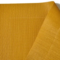 Placemat<Blancheporte Set van 4 placemats - gevlochten vinyl kerrie