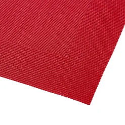 Placemat<Blancheporte Set van 4 placemats - gevlochten vinyl rood