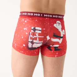 Ondergoed<Blancheporte Set van 2 shorty's met kerstprint in rekbare microvezel rood