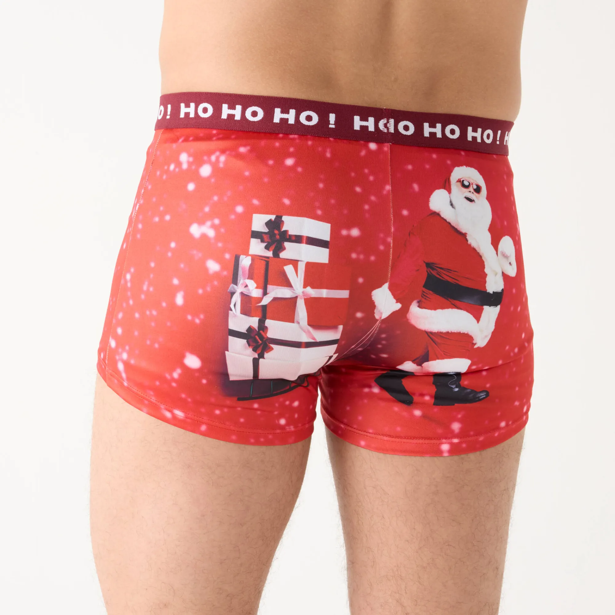 Ondergoed<Blancheporte Set van 2 shorty's met kerstprint in rekbare microvezel rood