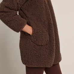 Peignoir En Kamerjas<Blancheporte Sherpa-binnenjas chocolade