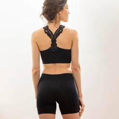 Slip En Shorty<Blancheporte Short in stretchtricot zonder beugels zwart