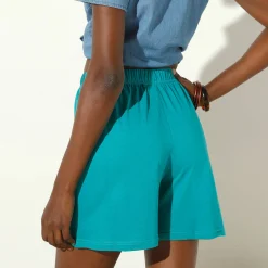Short<Blancheporte Short met rokje-effect - set van 2 wit / turkoois