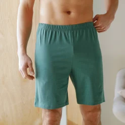 Pyjama En Kamerjas<Blancheporte Short pyjama coton uni donkergroen
