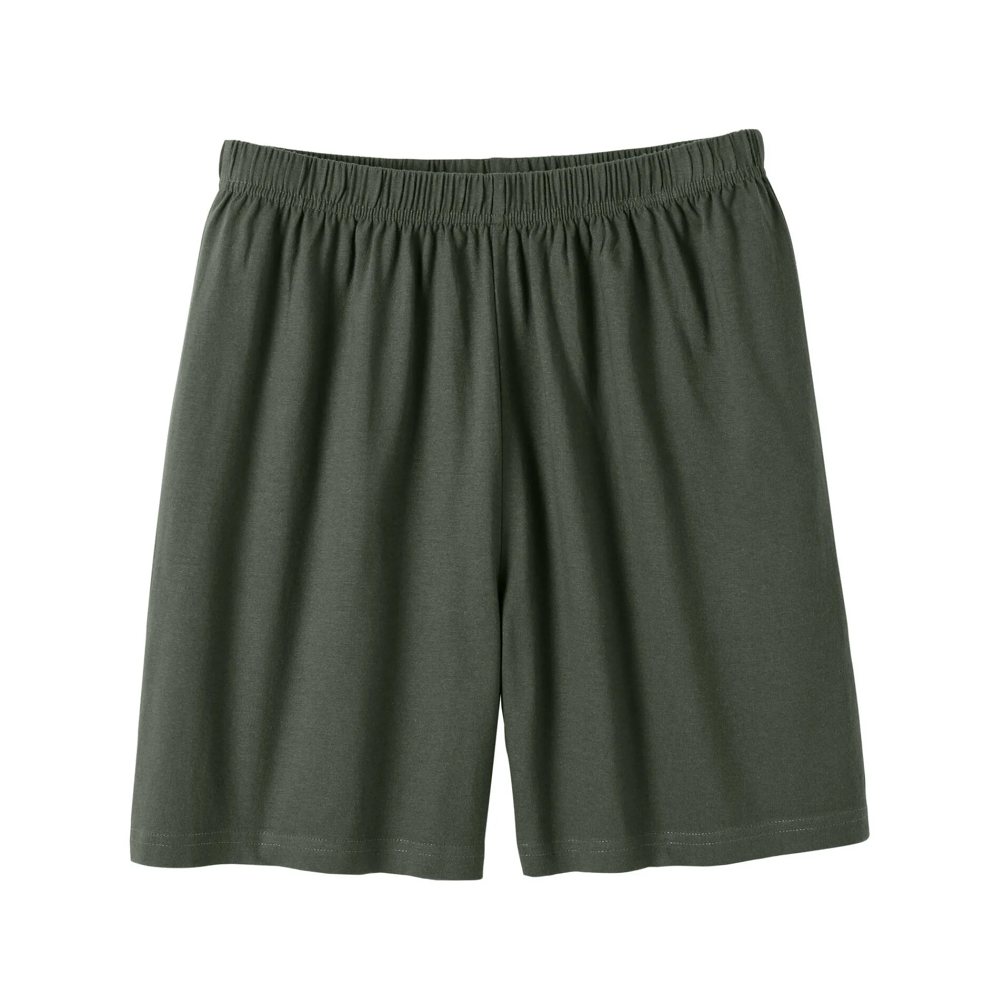 Pyjama En Kamerjas<Blancheporte Shortama met contrasterende V-hals en korte mouwen kaki / chiné grijs