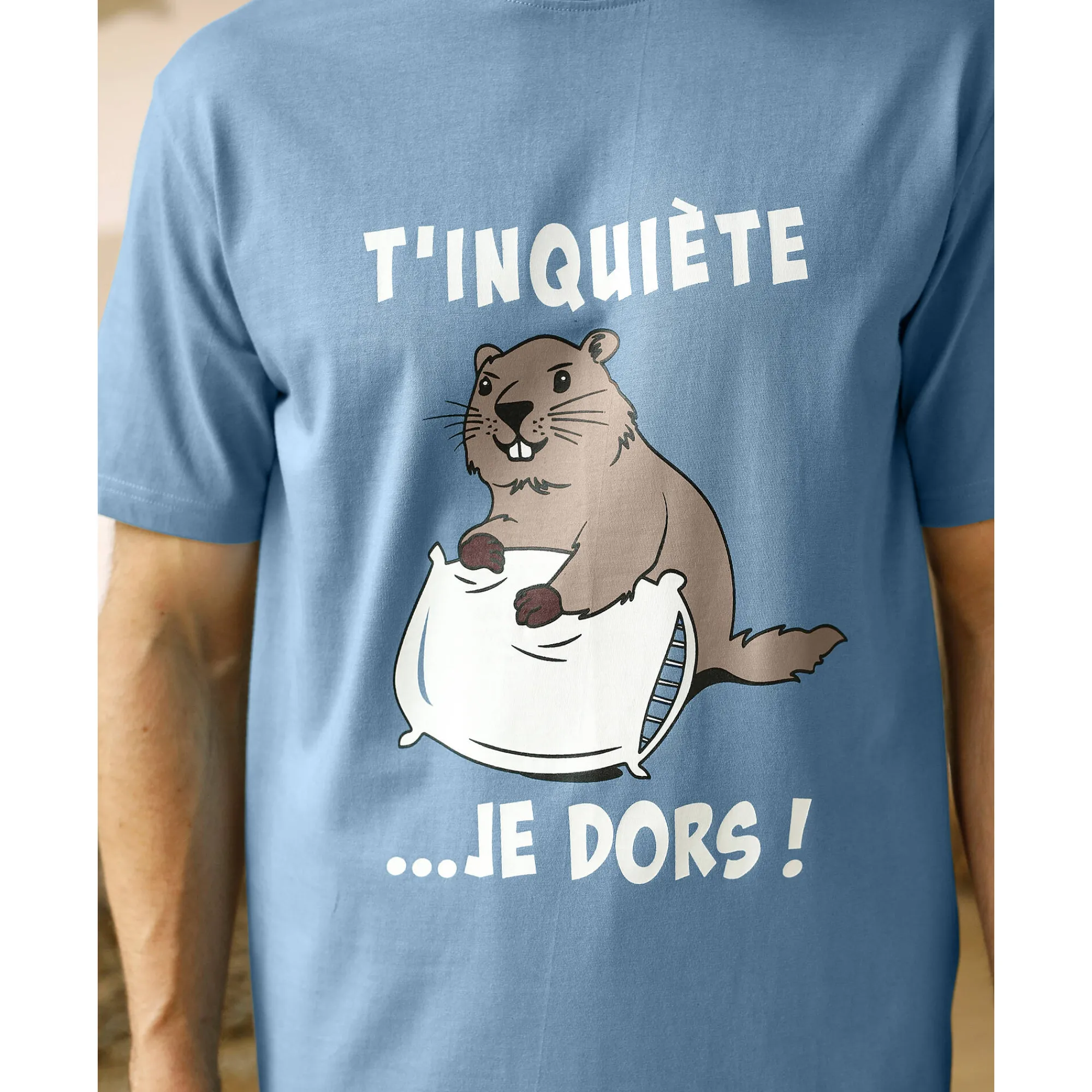 Pyjama En Kamerjas<Blancheporte Shortama met korte mouwen Marmotte blauw / groen