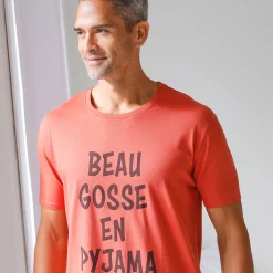 Pyjama En Kamerjas<Blancheporte Shortama met ronde hals en letterprint tomette