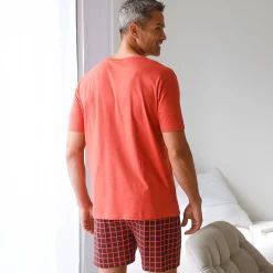 Pyjama En Kamerjas<Blancheporte Shortama met ronde hals en letterprint tomette