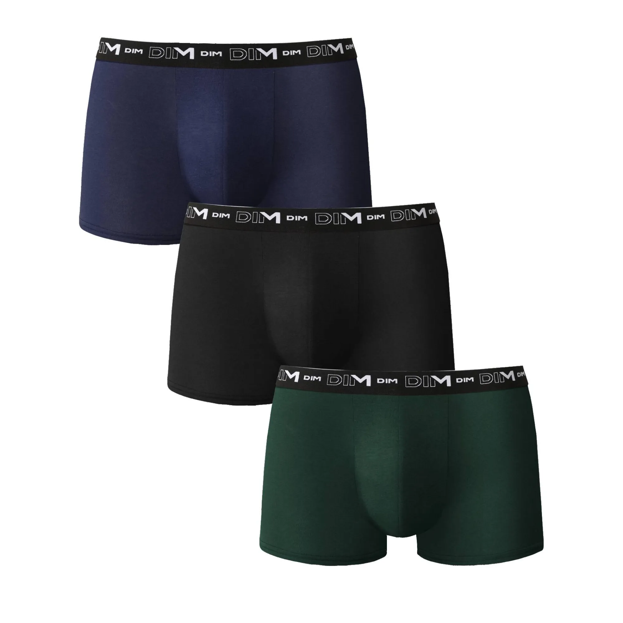 Ondergoed<Dim Shorty - set van 3 zwart + blauw + groen