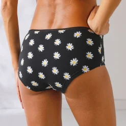 Slip En Shorty<Blancheporte Shorty in katoen bedrukt met bijpassende bijenmotieven - set van 4 zwart / geel