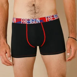 Ondergoed<Freegun Shorty in stretchkatoen ® - set van 2 zwart + rood