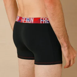 Ondergoed<Freegun Shorty in stretchkatoen ® - set van 2 zwart + rood