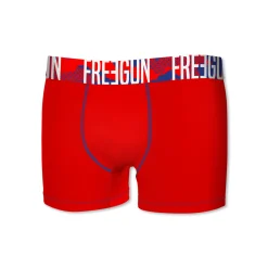 Ondergoed<Freegun Shorty in stretchkatoen ® - set van 2 zwart + rood