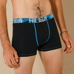 Ondergoed<Freegun Shorty in stretchkatoen ® - set van 2 zwart + grijs
