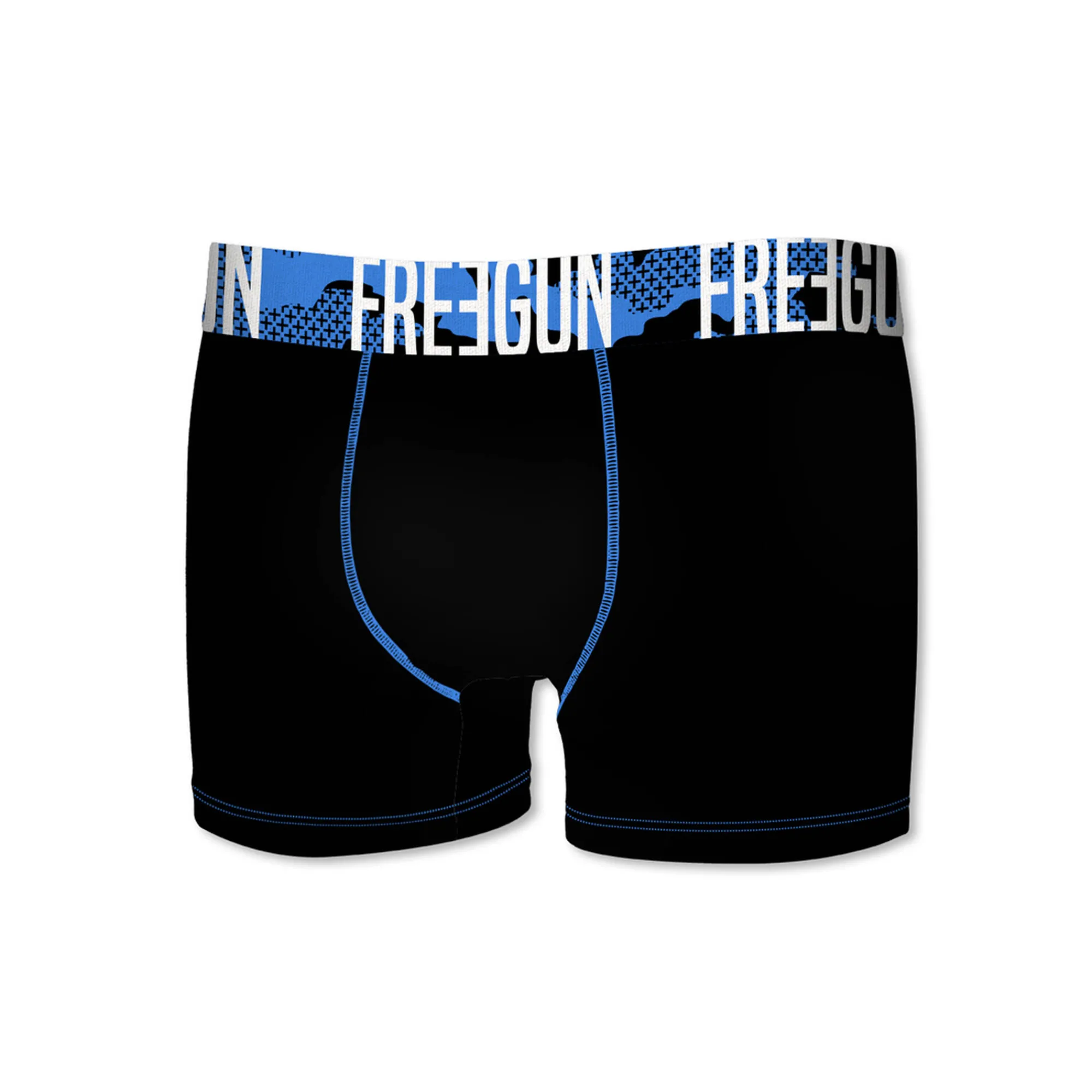 Ondergoed<Freegun Shorty in stretchkatoen ® - set van 2 zwart + grijs