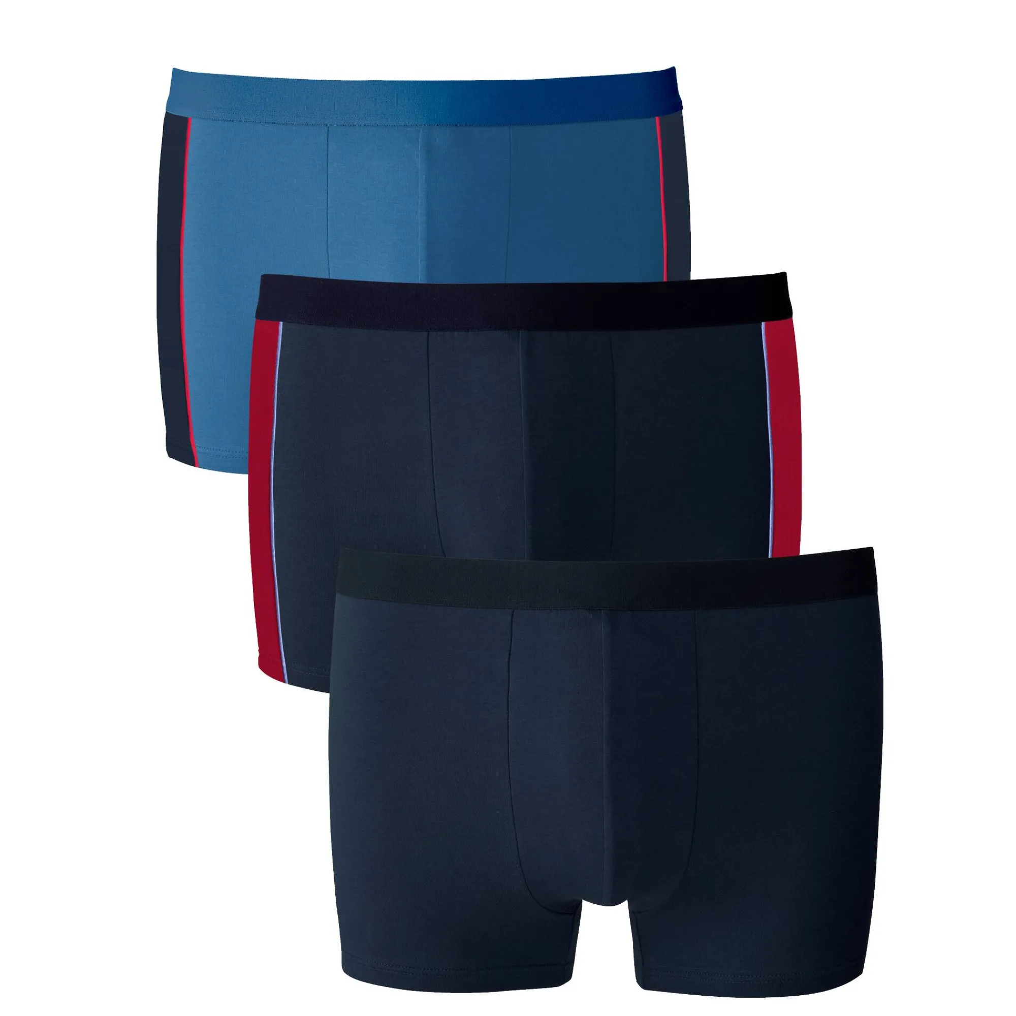 Ondergoed<Blancheporte Shorty met banen opzij - set van 3 blauw