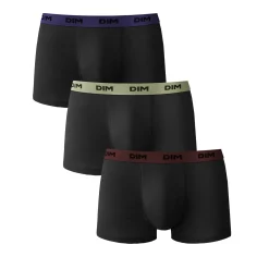 Ondergoed<Dim Shorty Mix and Colors - set van 3 zwart + groen + bordeaux