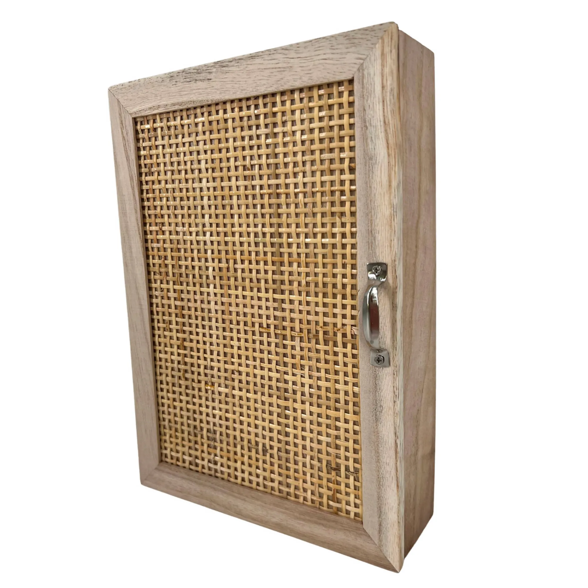 Decoratieartikel<Blancheporte Sleutelkastje in rotan en hout naturel