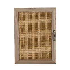 Decoratieartikel<Blancheporte Sleutelkastje in rotan en hout naturel