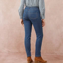 Jeans|Broek<Blancheporte Slimjeans met hoge taille, ingekort model stone