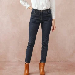 Jeans|Broek<Blancheporte Slimjeans met hoge taille, ingekort model raw