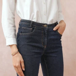 Jeans|Broek<Blancheporte Slimjeans met hoge taille, ingekort model raw