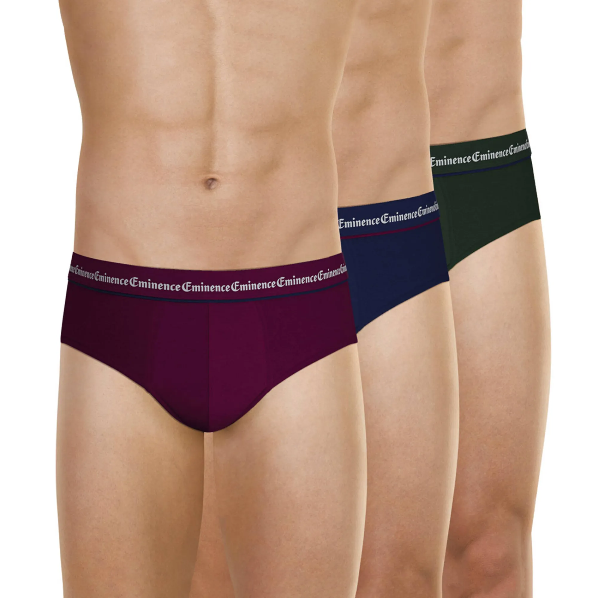 Ondergoed<Eminence Slip Business Chic - set van 3 groen + bordeaux + marine