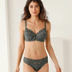 Slip En Shorty<Sans Complexe Slip in effen kant Arum donkergroen