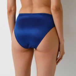 Slip En Shorty<Confidence Lingerie Slip in glanstricot en kant Avila - set van 2 marine + rood