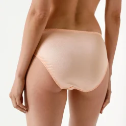 Slip En Shorty<Confidence Lingerie Slip in glanstricot en kant Salford - set van 2 geel + abrikoos
