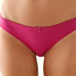 Slip En Shorty<Blancheporte Slip in katoen met "pauw" print - Set van 4 blauw