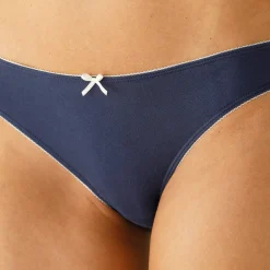 Slip En Shorty<Blancheporte Slip in stretchkatoen met bloemenprint - set van 4 blauw / groen