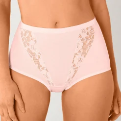 Slip En Shorty<Blancheporte Slip met afslankende pasjes in kant - set van 4 pastel