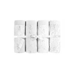 Slip En Shorty<Blancheporte Slip met afslankende pasjes in kant - set van 4 wit