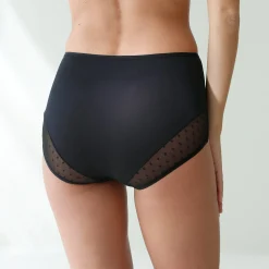 Slip En Shorty<Blancheporte Slip met hoge taille in microvezel - Set van 2 zwart