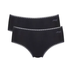 Slip En Shorty<Sloggi Slipje in midimodel GO, biologisch katoen - set van 2 zwart