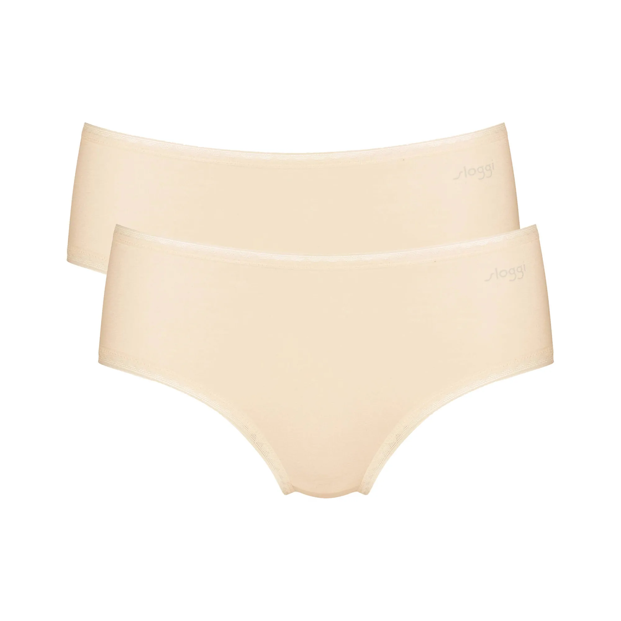 Slip En Shorty<Sloggi Slipje in midimodel GO, biologisch katoen - set van 2 poeder