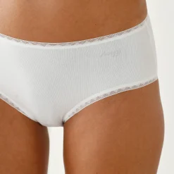 Slip En Shorty<Sloggi Slipje in midimodel GO, biologisch katoen - set van 2 wit