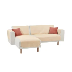Zeildoekstof<Blancheporte Slipvrije salonbescherming, faux-uni collectie ecru