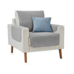 Zeildoekstof<Blancheporte Slipvrije salonbescherming, faux-uni collectie grijs