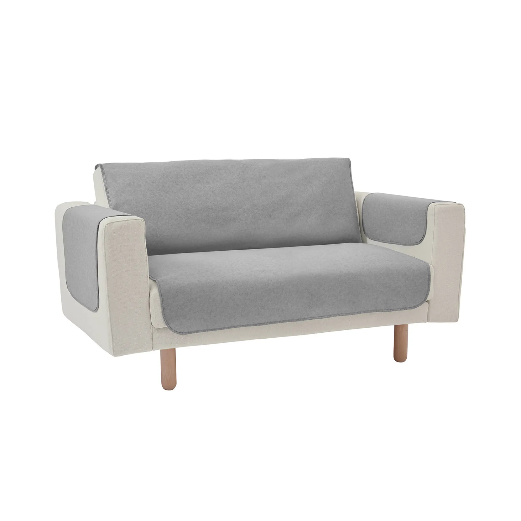 Zeildoekstof<Blancheporte Slipvrije salonbescherming, faux-uni collectie grijs