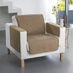 Zeildoekstof<Blancheporte Slipvrije salonbescherming, faux-uni collectie taupe